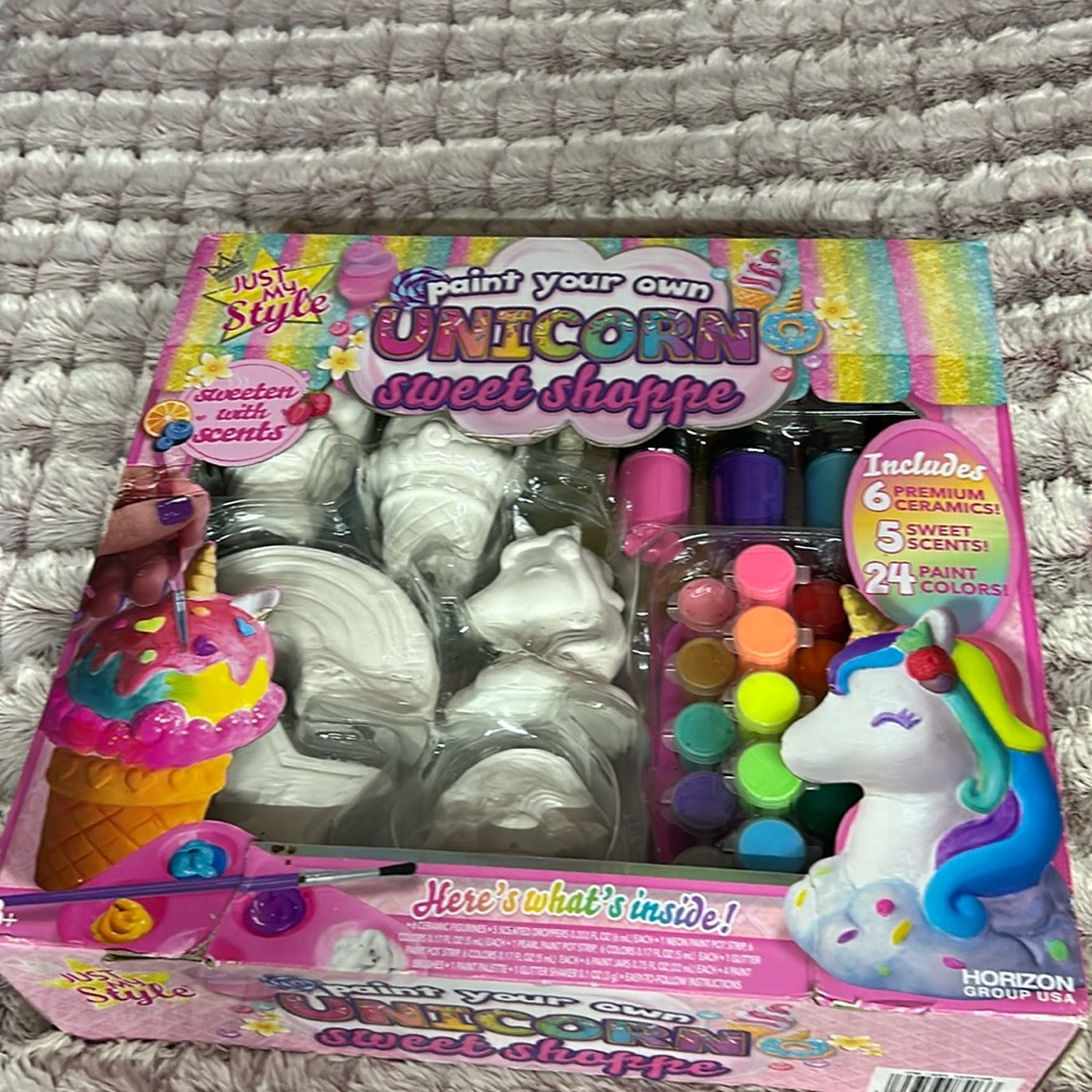 New Paint Your Own Unicorn Sweet Shoppe Ceramic Painting Craft Kit Just My Style